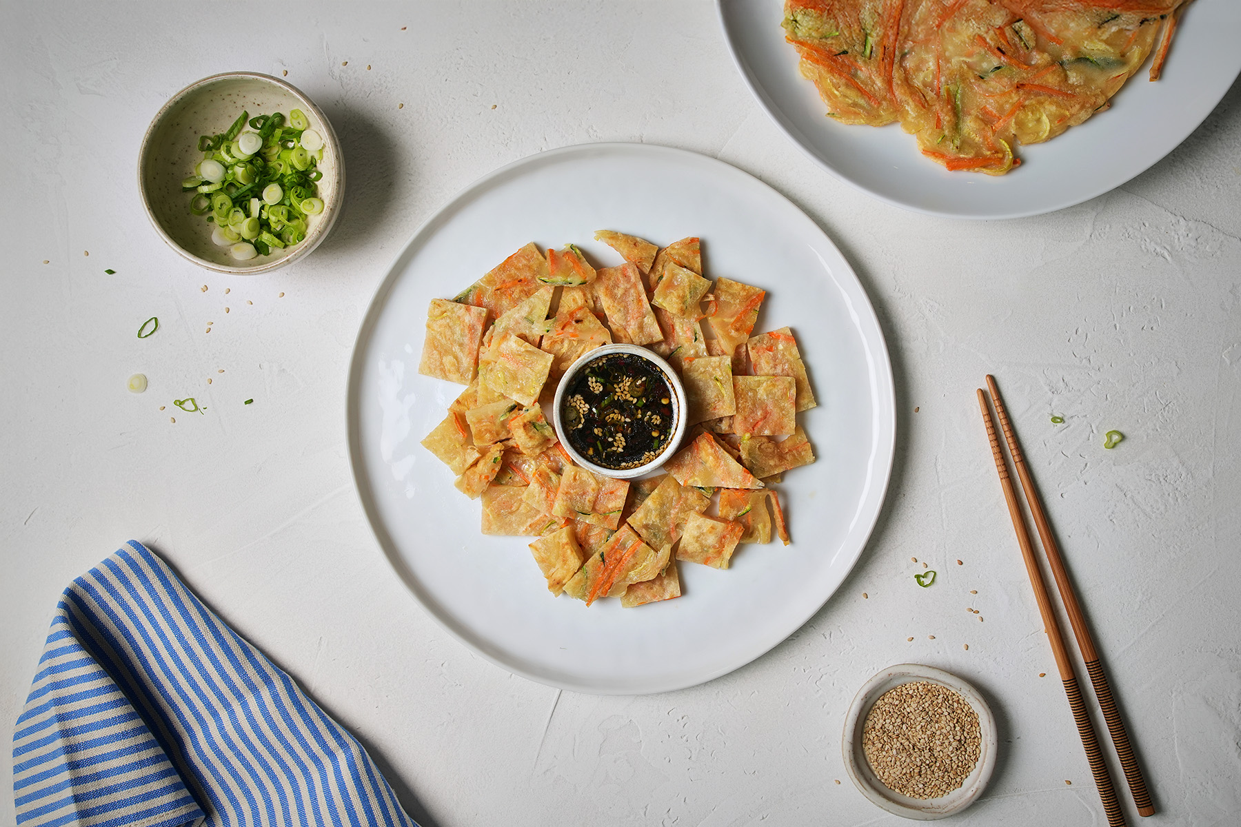 Korean Carrot & Zucchini Pancake (야채전)