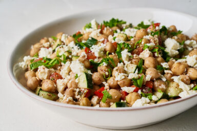 Greek Chicpea Salad with Feta and Sumac