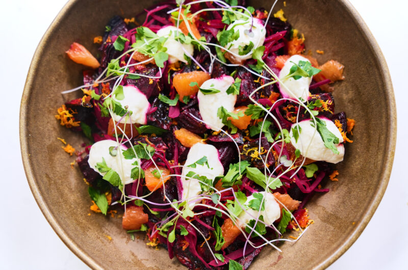Citrusy Roasted Beet Salad with Orange