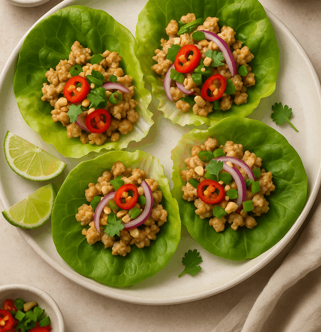 Spicy Chicken Lettuce Wraps