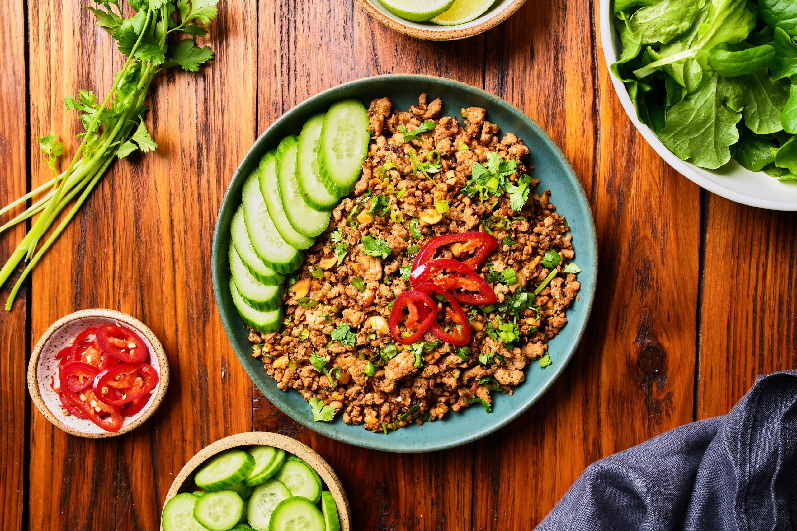 Spicy Chicken Lettuce Cups
