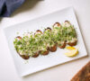 Lemon Crème Smoked Trout Crostini with Chives