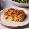 Cheesy Hashbrown Casserole With Crispy Fried Onions