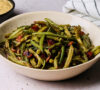 Roasted Green Beans with Candied Bacon